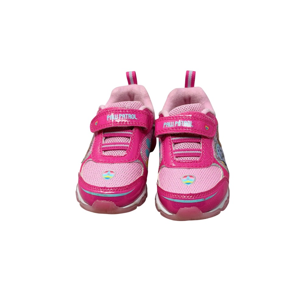 Paw Patrol Kids Pink Skye Everest Glitter Light Up Sneakers Shoes Size 8 US - Picture 9 of 9